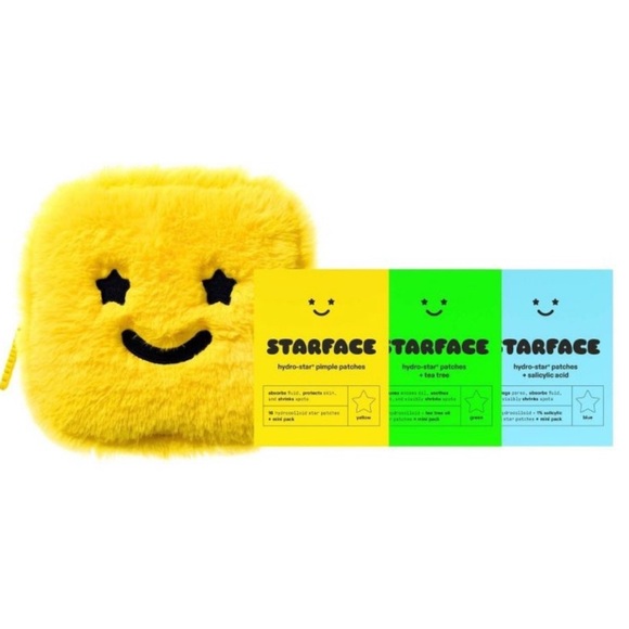 Starface The Big Lil Gift Set Yellow Plush Pouch with Hydro-Star Pimple Patches - Picture 2 of 6